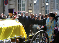 Церемония прощания с прахом императрицы Марии Федоровны